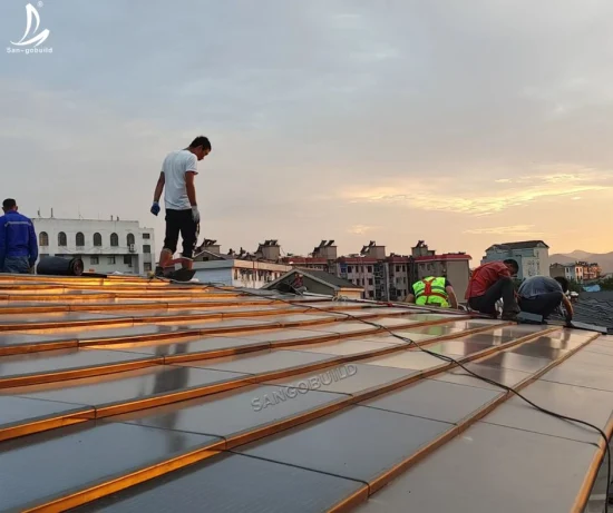 Novo produto Construção de telhas solares fotovoltaicas BIPV integradas Telhas de telhado Telhas Materiais de cobertura sustentáveis ​​ecologicamente corretos